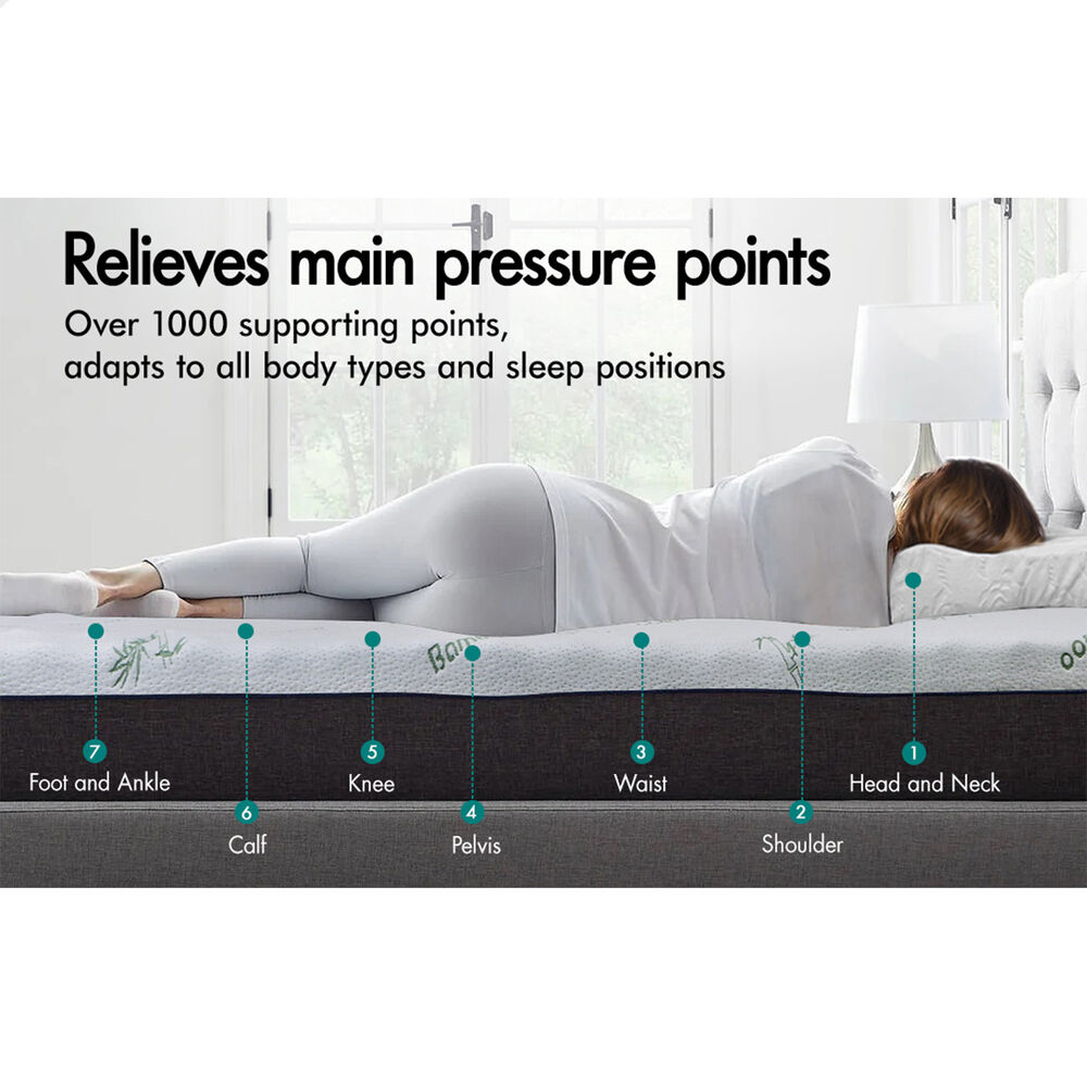 Bamboo Cover Memory Foam Mattress Topper